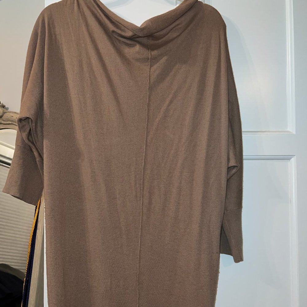 Brown cardigan sweater dress | W BY WORTH